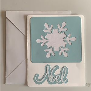 Homemade Christmas winter Noel card